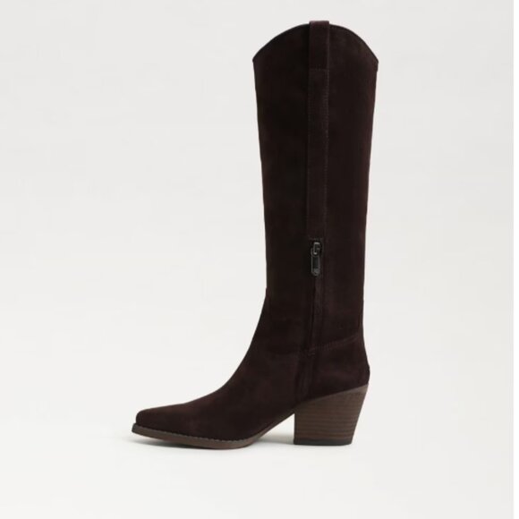 Sam Edelman Wyatt Wide Calf Knee High Boot in Brown - Picture 3 of 4